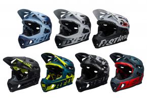 Bell Super Dh Mips Full Face Mtb Helmet W/ Removable Chin Guard Small 52-56cm - Matte Black/White