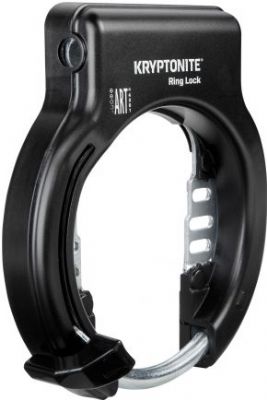 Kryptonite Ring Lock With Plug In Capability - Non Retractable Sold Secure Silver