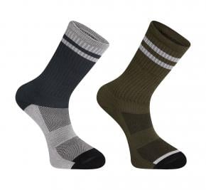 Madison Roam Extra Long Socks X-Large - Dark Olive/Grey