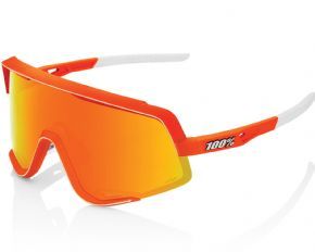 100% Glendale Sunglasses Neon Orange/hiper Red Mirror Lens