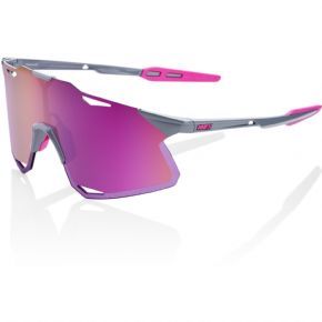 100% Hypercraft Sunglasses Gloss Light Grey/purple Multilayer Mirror Lens