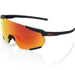 100% Racetrap 3.0 Sunglasses Soft Tact Black/hiper Red Mirror Lens