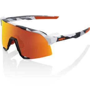 100% S3 Sunglasses Grey Camo/hiper Red Mirror Lens