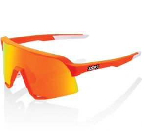 100% S3 Sunglasses Neon Orange/hiper Red Mirror Lens