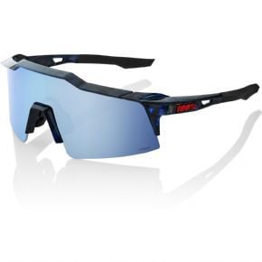 100% Speedcraft Sl Sunglasses Black Holographic/hiper Blue Mirror Lens