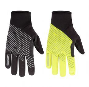 Madison Stellar Reflective Waterproof Thermal Youth Gloves  9-10 Years - Black/Hi-Viz Yellow
