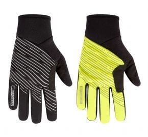 Madison Stellar Reflective Windproof Thermal Youth Gloves  9-10 Years - Black/Hi-Viz Yellow