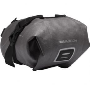 Madison Waterproof Micro Saddle Bag With Welded Seams 1.2 Litre Grey 1.2 Litre - Grey
