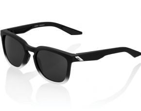 100% Hudson Sunglasses Soft Tact Fade Black/black Mirror Lens