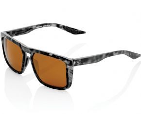 100% Renshaw Sunglasses Soft Tact Black/havana Fade/hiper Silver Mirror Lens
