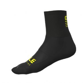 Ale Strada 2.0 Q-skin 14cm Socks Large 44- 47 - Black/ Yellow