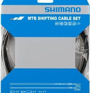 Shimano Mtb Gear Cable Set For Rear Only Stainless Steel Inner Black