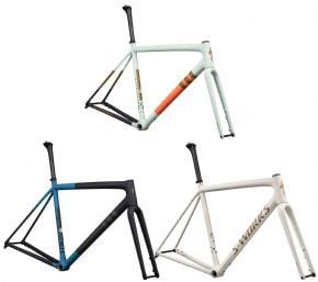 Specialized S-works Crux Carbon Gravel Frameset  2023 56cm - Gloss White Sage/Cactus Bloom/Midnight Shadow Speckle