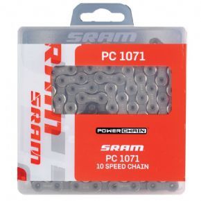 Sram Pc1071 Hollow Pin 10 Speed Bike Chain Silver/grey 114 Link With Powerlock Chpx17h