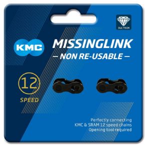 KMC DLC MissingLink Black 12 Speed Joining Links