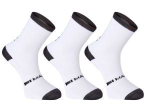 Madison Freewheel Coolmax Mid Sock Triple Pack White X-Large - White