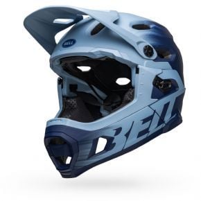 Bell Super Dh Mips Full Face Mtb Helmet W/ Removable Chin Guard Blue/navy Large 58-62cm - Matte Light Blue/Navy
