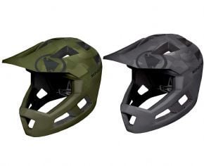 Endura Singletrack Youth Full Face Helmet One Size 51-56cm - Olive Green