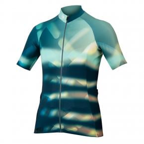 Endura Virtual Texture Limited Edition Womens Short Sleeve Jersey X-Large - Glacier Blue