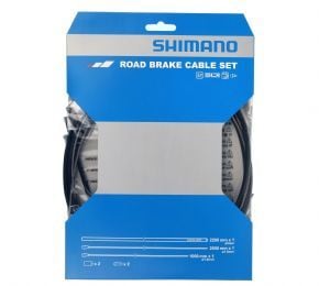 Shimano Road Brake Cable Set With Stainless Steel Inner Wire Black