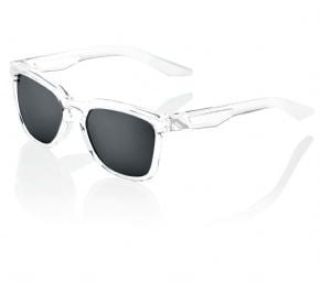 100% Hudson Sunglasses Polished Crystal Haze/black Mirror Lens