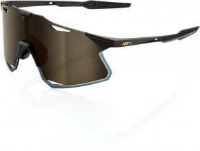 100% Hypercraft Sunglasses Matt Black Soft Gold Mirror Lens