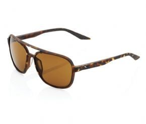 100% Kasia Sunglasses Soft Tact Havana/bronze Peakpolar Lens