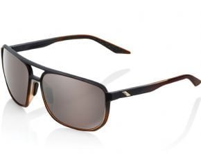 100% Konnor Sunglasses Matte Translucent Brown Fade/hiper Silver Mirror Lens