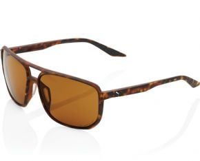100% Konnor Sunglasses Soft Tact Havana/bronze Peakpolar Lens
