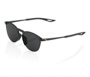 100% Legere Round Sunglasses Polished Black/smoke Lens