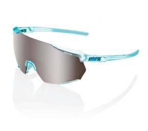 100% Racetrap 3.0 Sunglasses Translucent Mint/hiper Silver Mirror Lens