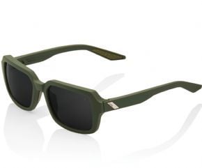 100% Rideley Sunglasses Soft Tact Army Green/black Mirror Lens