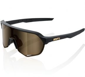 100% S2 Sunglasses Matte Black/soft Gold Mirror Lens