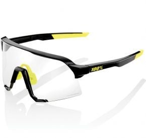 100% S3 Sunglasses Gloss Black/photochromic Lens