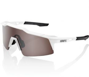100% Speedcraft Sl Sunglasses Matte White/hiper Silver Mirror Lens