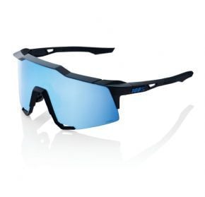 100% Speedcraft Sunglasses Matte Black/hiper Blue Multilayer Mirror Lens