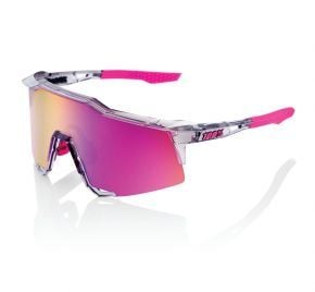 100% Speedcraft Sunglasses Polished Translucent Grey/purple Multilayer Mirror