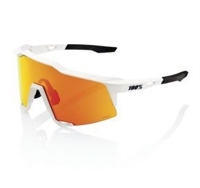 100% Speedcraft Sunglasses Soft Tact Off White/hiper Red Multilayer Mirror