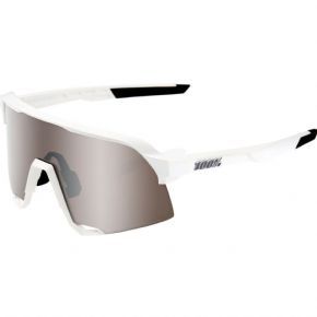 100% S3 Sunglasses Matt White/hiper Silver Mirror Lens