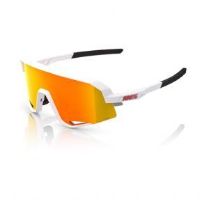 100% Slendale Sunglasses Soft Tact White/hiper Red Mirror Lens  2024