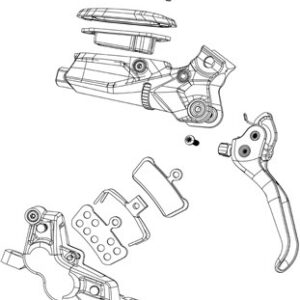 SRAM Code Silver Stealth Aluminum Blade Lever Kit