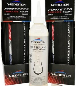 Vredestein Fortezza Tubeless Tyres & Sealant Bundle