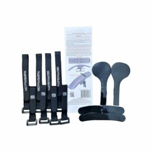 RRP ProGuard Hook & Loop Straps With Rubber Pads - Black