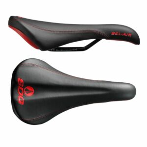 SDG Bel-Air Steel Saddle - Black / Red