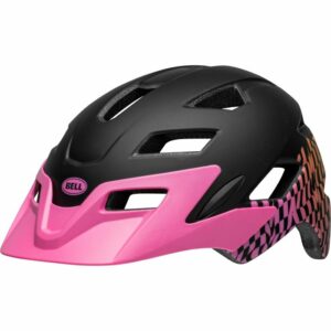 Bell Sidetrack Kids Helmet - Wavy Checks Matte Pink