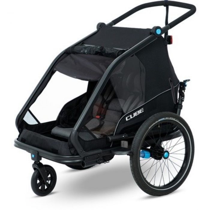 Cube Kids Trailer Double CMPT - Black Cube Kids Trailer Double CMPT - Black