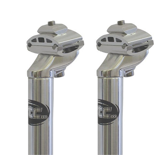2X Etc Sp341 Seatposts Micro Adjust 6061-T6 Alloy Silver 400mm 2X Etc Sp341 Seatposts Micro Adjust 6061-T6 Alloy Silver 400mm