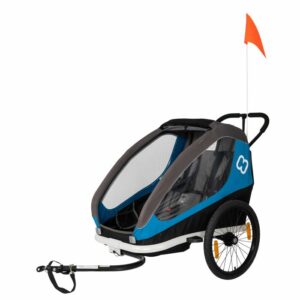 Hamax Traveller Twin Child Bike Trailer - Blue / Grey
