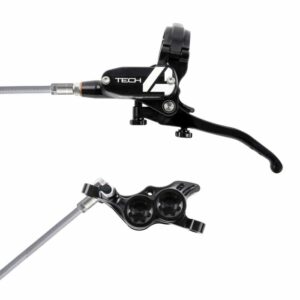 Hope Technology Tech 4 E4 Hydraulic Disc Brake - Black / BlackFront Right HandBraided