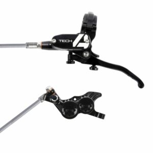 Hope Technology Tech 4 V4 Hydraulic Disc Brake - Black / BlackFront Right HandBraided